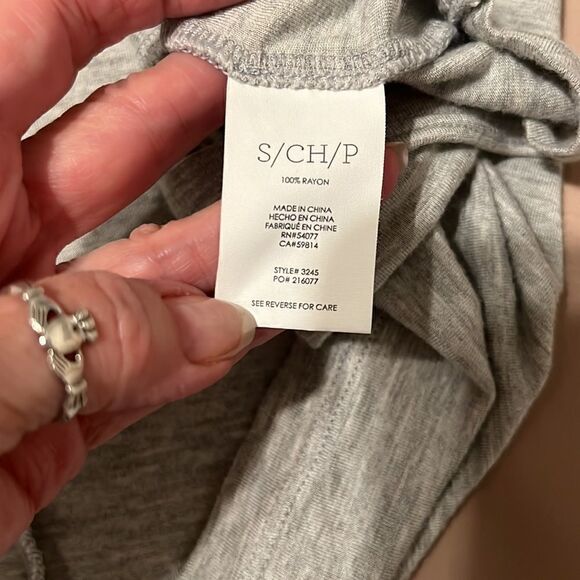 Cabi size small light grey super soft knit twist front long sleeve top EUC - Picture 4 of 7